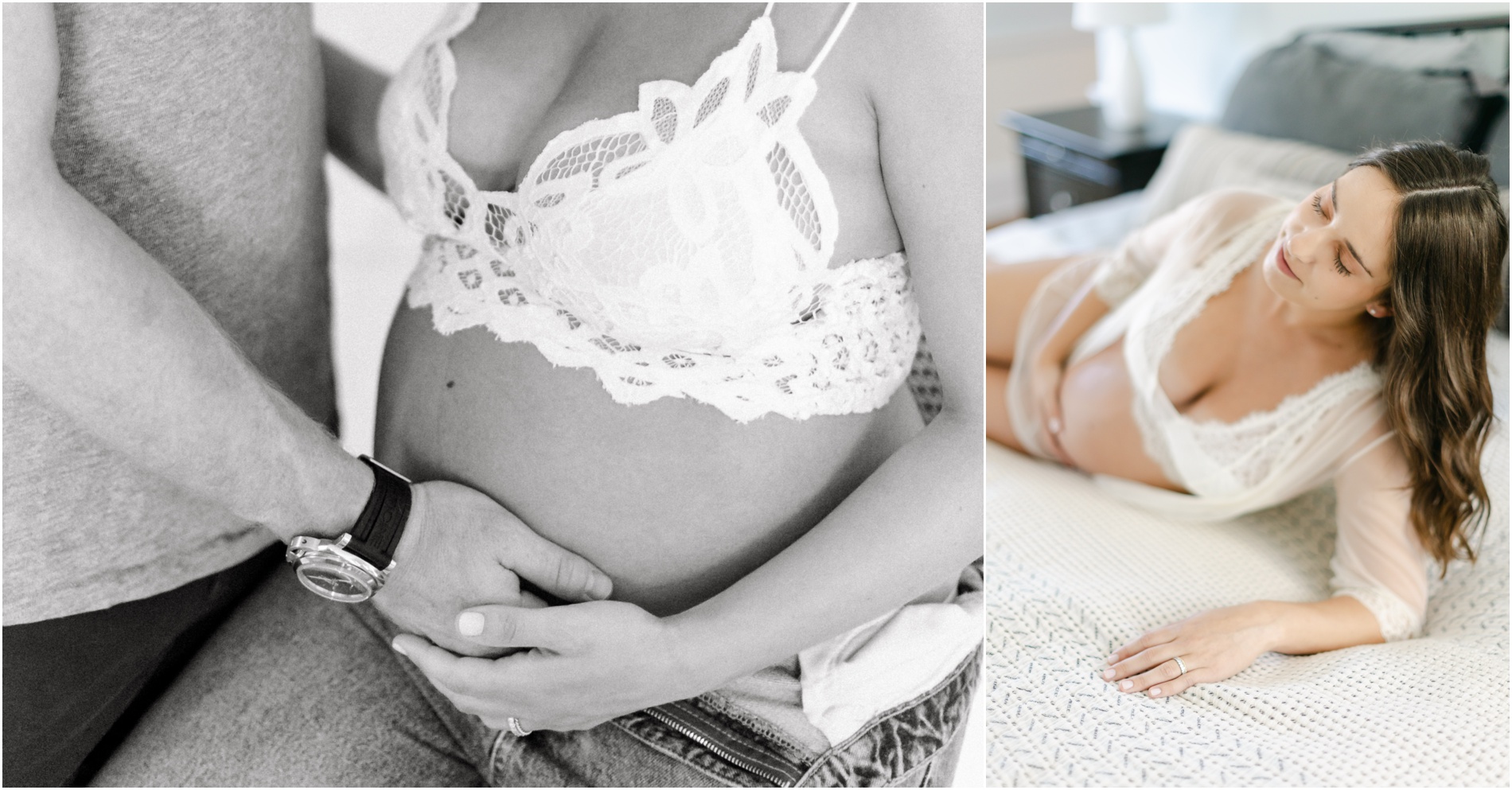 intimate maternity session philadelphia in home