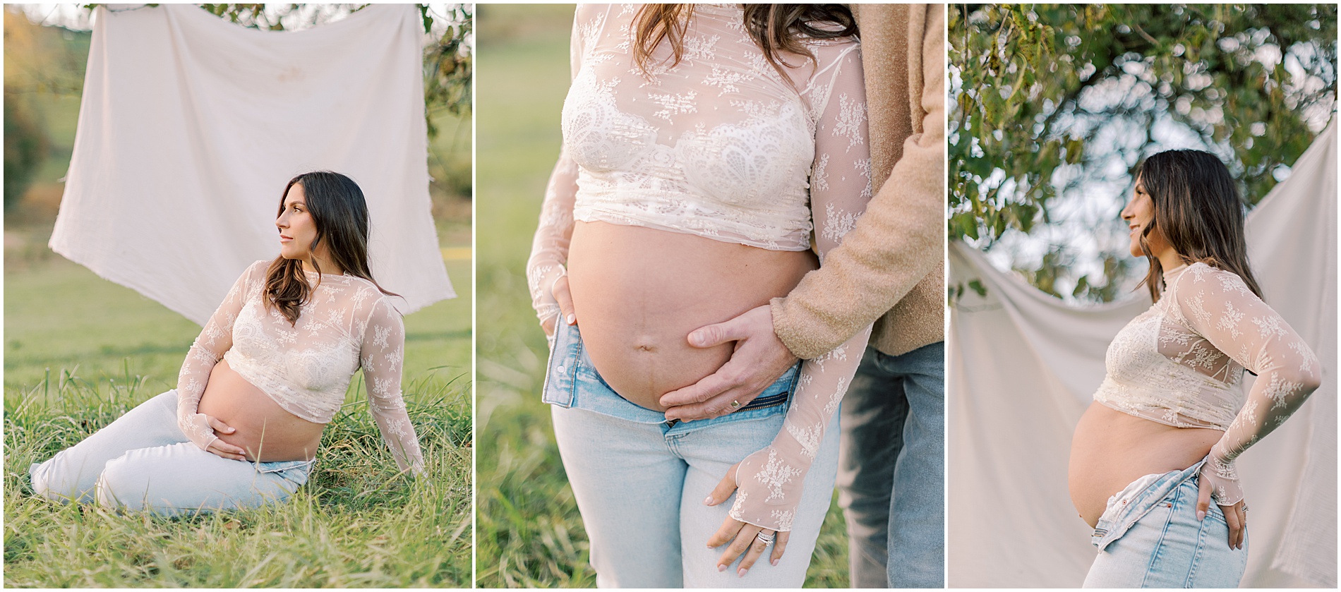 An outdoor session with a maternity photographer in New Jersey.