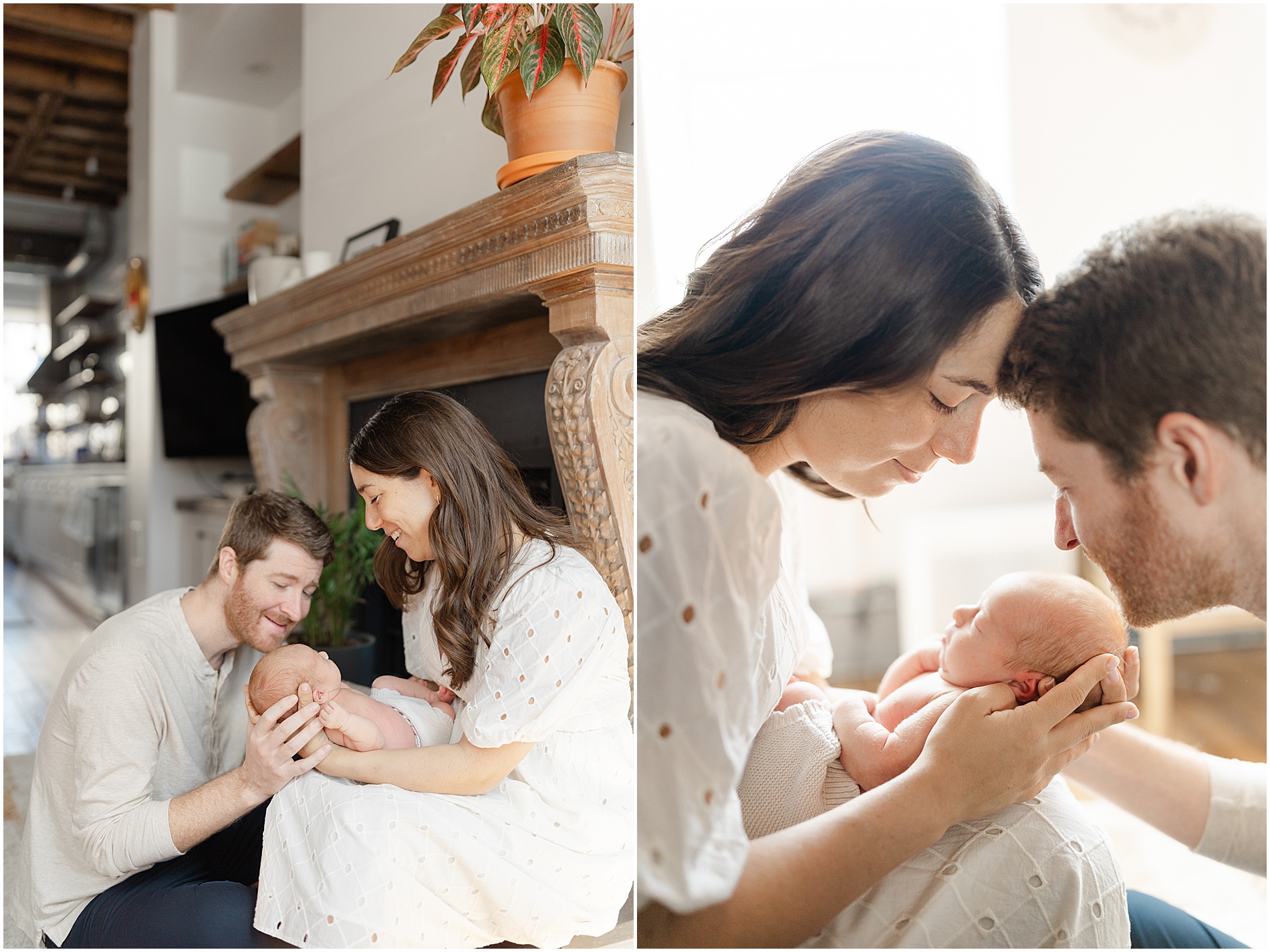 newborn in home session philadelphia